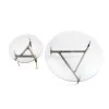 Table d'appoint Joint avec plateau en verre trempé transparent