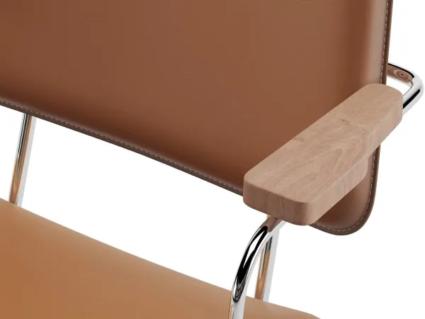 Dettagli dei braccioli della poltrona Echoes S.H.