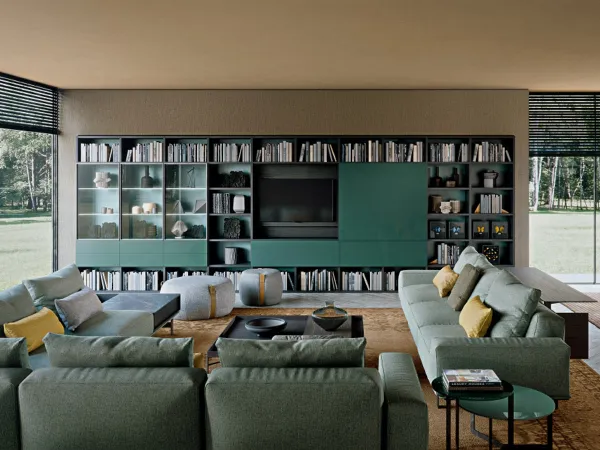 Selecta Bücherregal mit Schubladen und TV-Fach