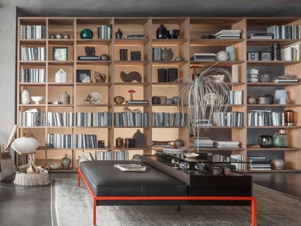 Selecta bookcase by Lema in an open-faced end version