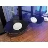 Living Divani Bloom armchair in black version