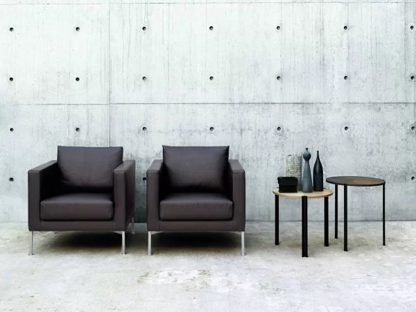 Leather version of the Box armchair by Living Divani