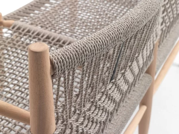 Details of the interwoven at the back of the Lee outdoor sofa