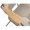 Details of the armrest of the Echoes outdoor armchair by Flexform