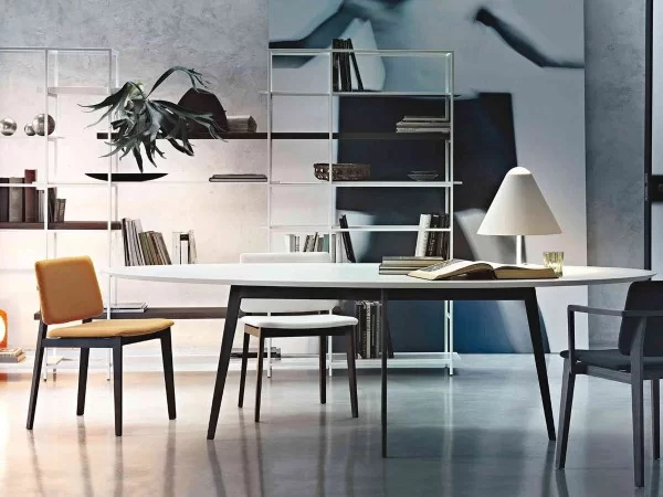 Plain bookcase by Lema in a living area
