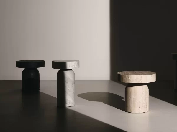 Three versions of the Francis coffee table by Lema