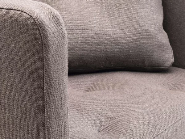 Details of the upholstery of the Easy Lipp armchair by Living Divani