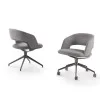 Fixed version and version with automatic return swivel mechanism of the Alma armchair