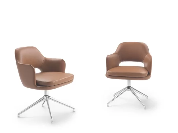 Continuous swivel mechanism for the Eliseo armchair