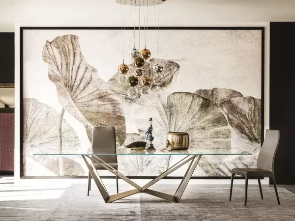 The Skorpio table in a dining room