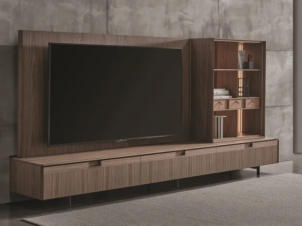 Der Matics TV-Schrank mit Holzplatte