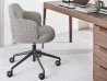 The Abby swivel chair with casters