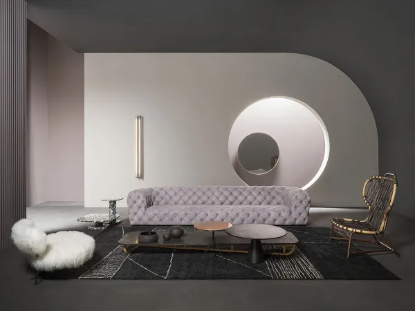 Le tapis Berbère de Baxter en version gris foncé + naturel