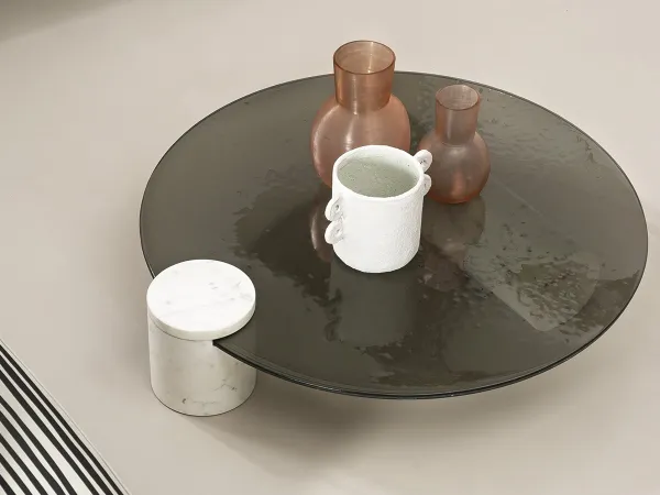 Détails de la table basse Verre Particulier