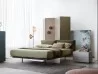 Il letto MyNight di Lema nella versione tessuto