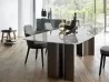 Gullwing table with a top in porcelain stoneware