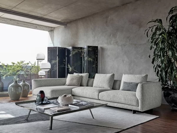 The Self Control sofa with a chaise longue