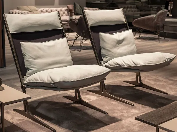 Le fauteuil Barracuda dans la version sans accoudoirs