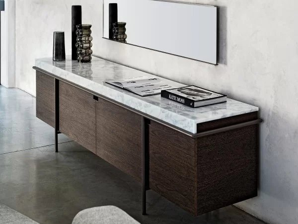 Aurea sideboard with "Niveo White" marble top