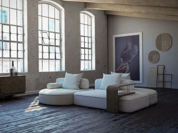 Back Pack by Arketipo in a living room