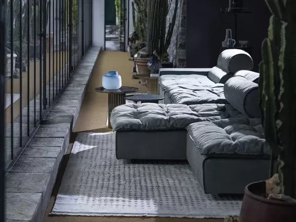 Baxter Scarlet rug in a living area