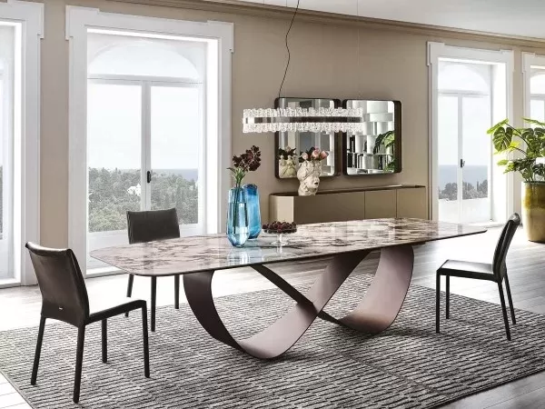 The Butterfly Keramik table in a dining room