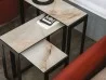 La mesa de centro Kitano con encimera Alabastro