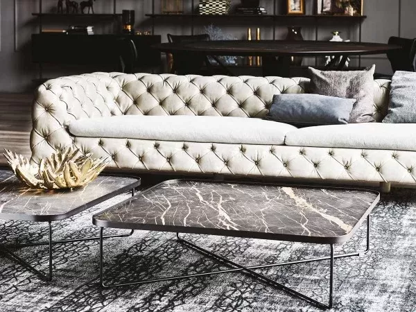 Versione bassa del tavolino Benny Keramik di Cattelan Italia