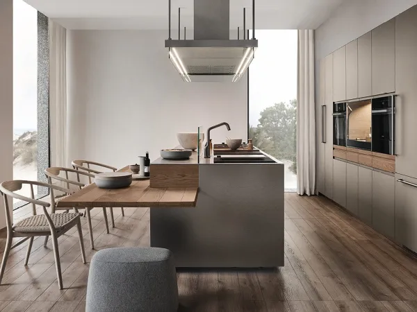 L'isola Convivium in acciaio inox Vintage