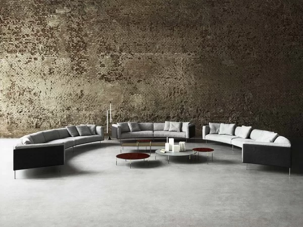 Individual elements join together to combine the Rod Bean sofa by Living Divani
