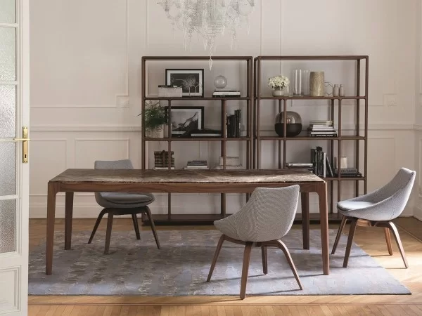 The Penelope chair by Porada in a dining room