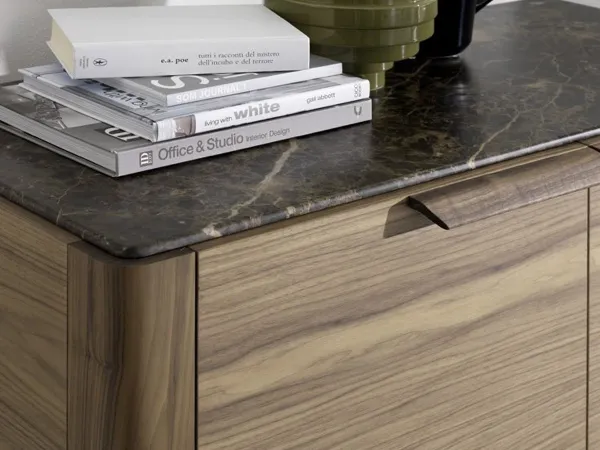 Details of the marble top of the Atlante 1 sideboard