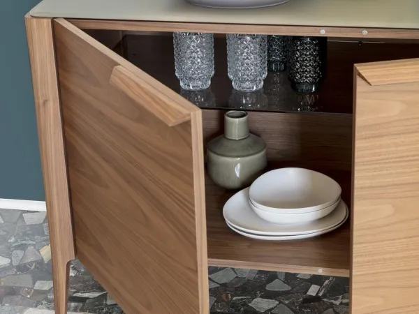 Details of the interior of the Atlante 4 sideboard by Porada