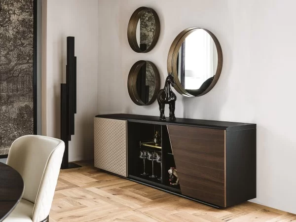 The Wish mirror by Cattelan Italia in a living area