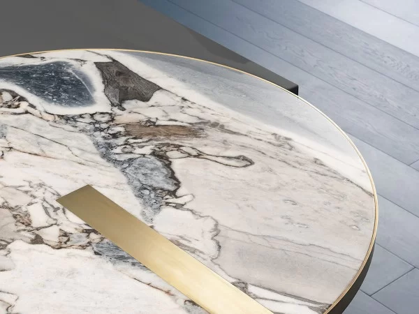 The marble top of the Selene table