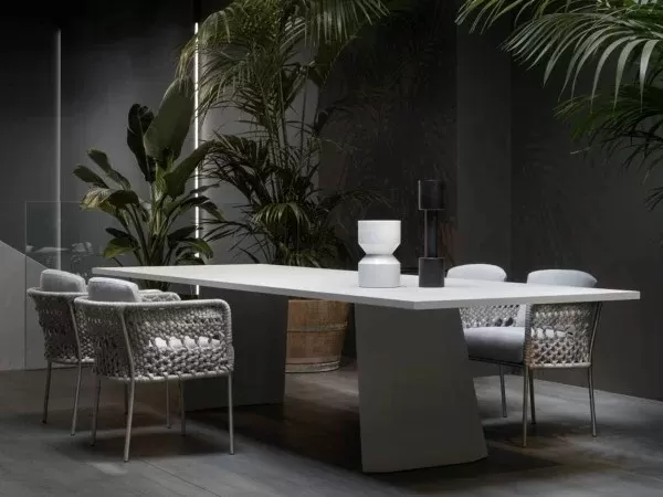 The Wedge table in the concrete-effect finish