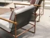 Details of the backrest and frame of the Pipe sofa by Atmosphera