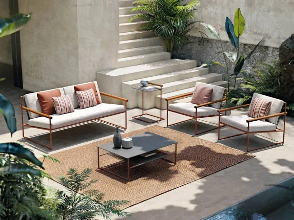 El sofá Pipe de Atmosphera junto con el sillón del mismo nombre