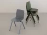 Stack chair in different color finishes