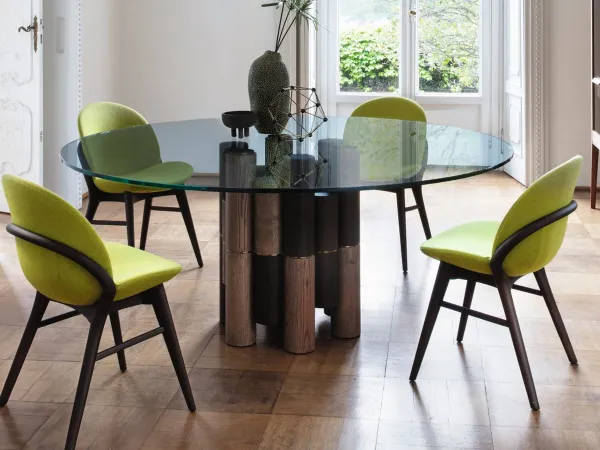 The Lip chair by Porada in a living area