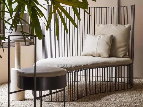 La chaise longue de cuero Ginestra de Baxter