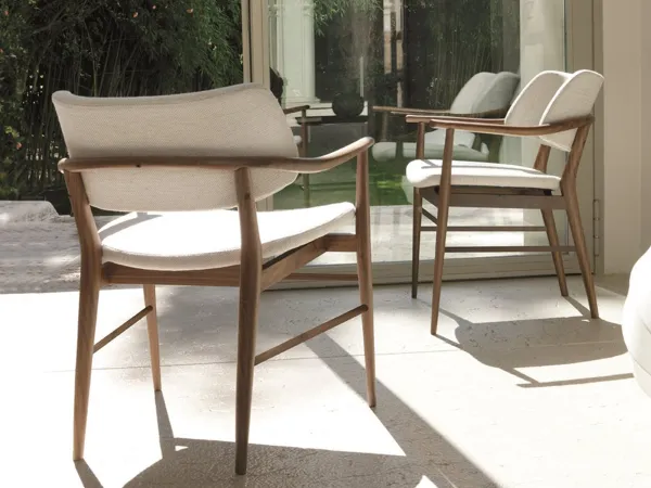 Nissa chair by Porada in a living area