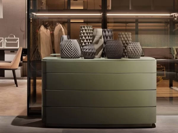 Lullaby chest of drawers by Lema in a bedroom