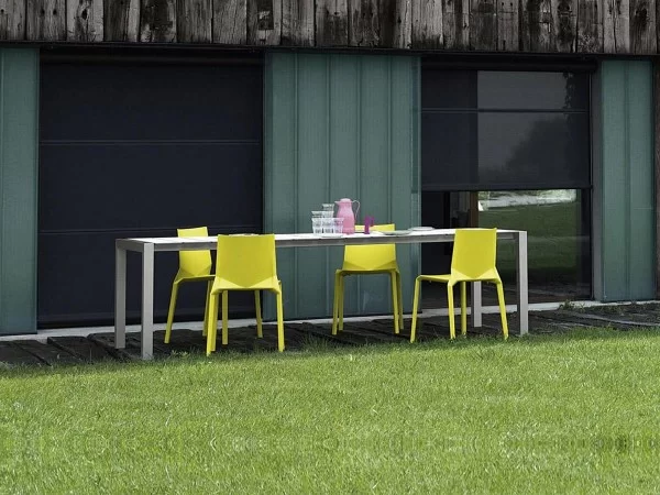 The Plana chair in an outdoor space