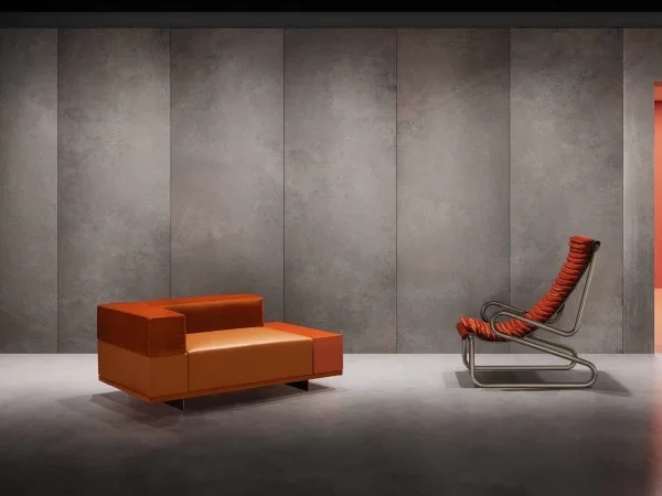 The Regolo sofa by Busnelli with the Armadillo armchair