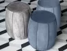 Color variations of the Bongo leather ottoman by Baxter