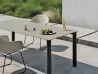 Kristalia Bodoni table in an outdoor space