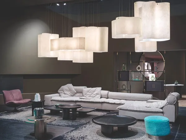 Various shapes of the Calix coffee table by Baxter