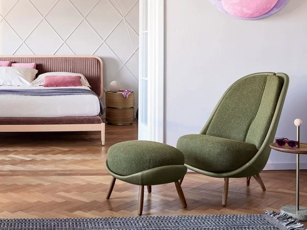 Le fauteuil Calatea de Pianca parfait dans une chambre à coucher
