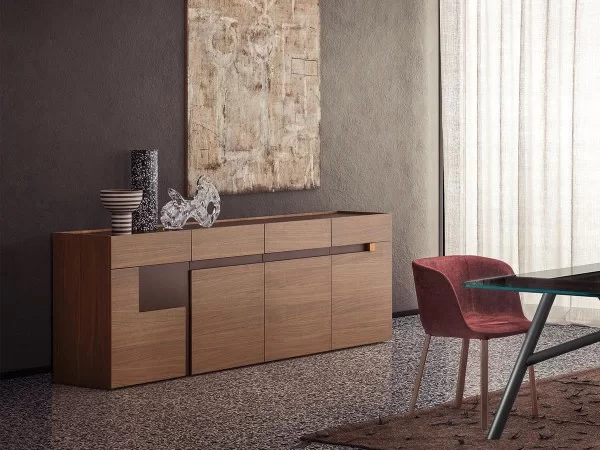The Logos sideboard by Pianca in a living area